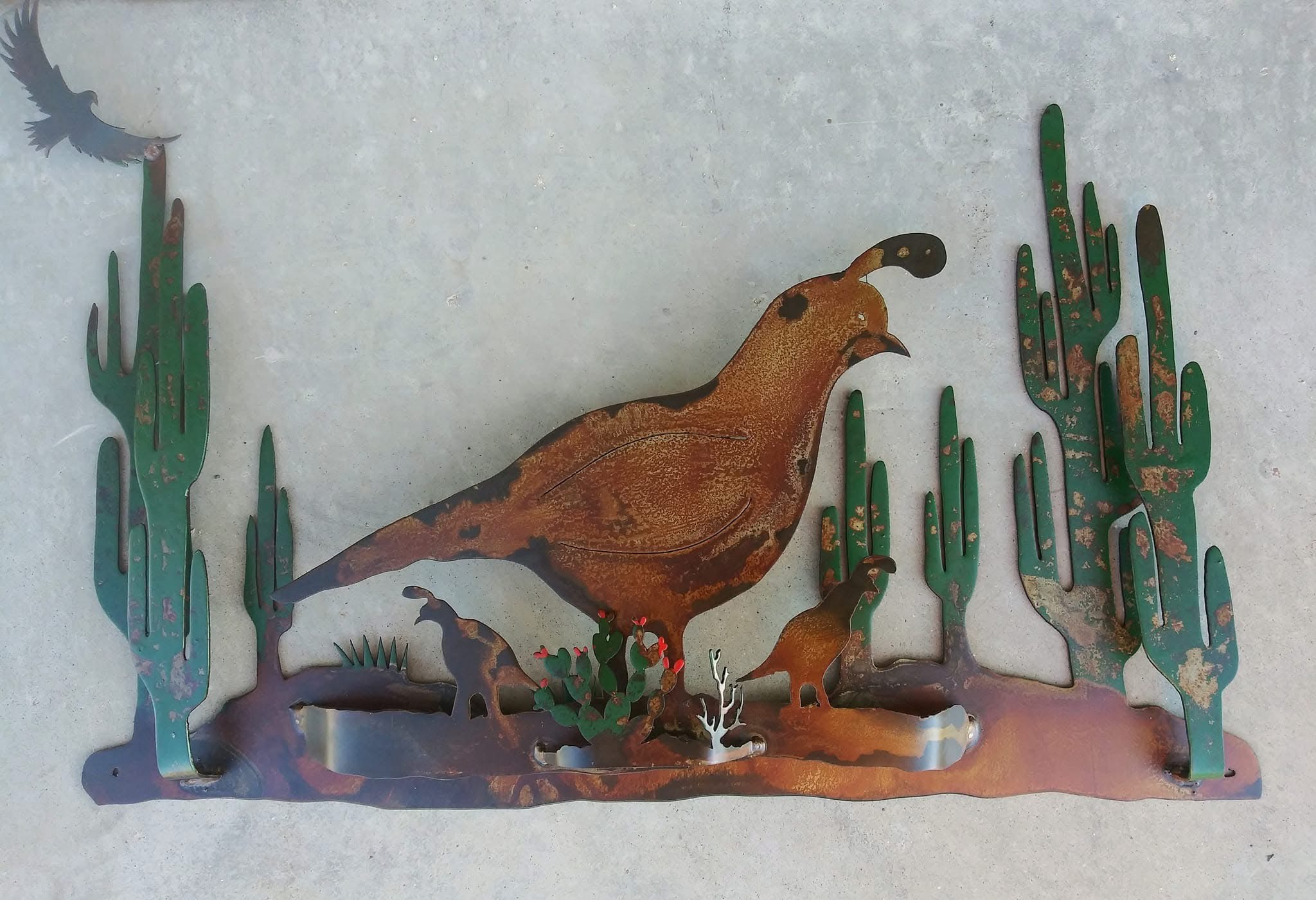 Rusted metal art
