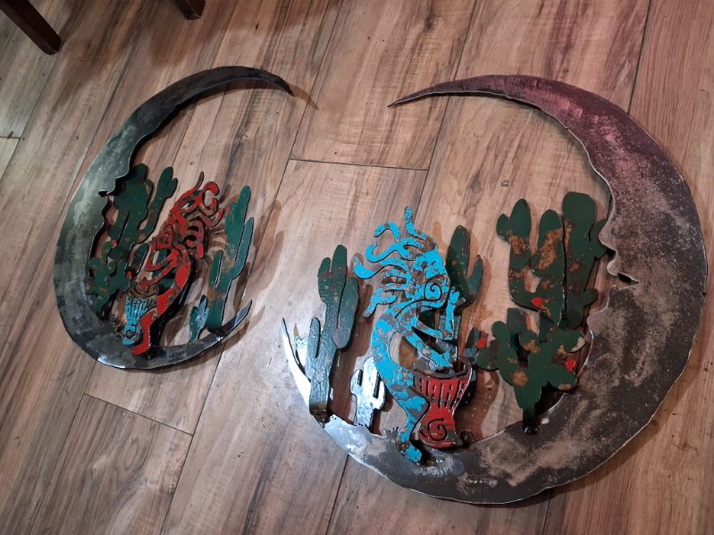 Rusted metal art